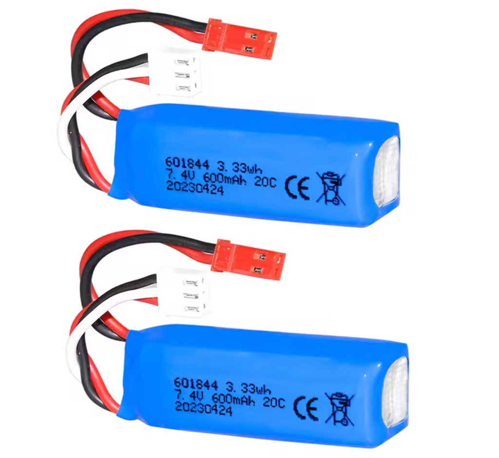 2S LiPo Battery 600mAh 7.4V High-Performance for Mini Drone Robot Battery Geeko Raptor