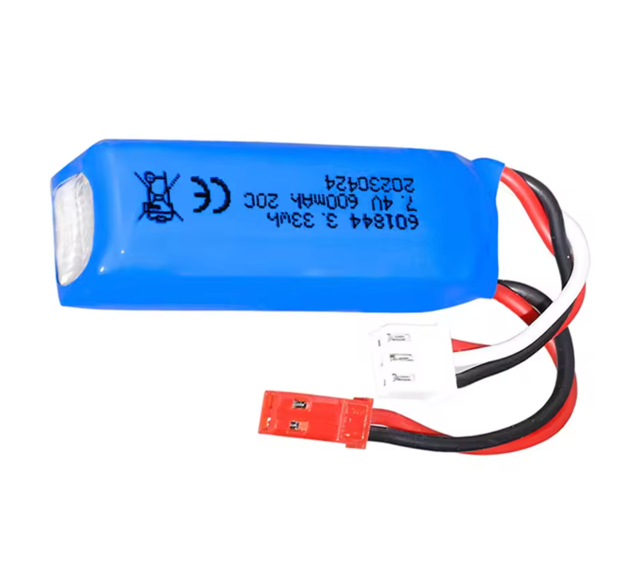 2S LiPo Battery 600mAh 7.4V High-Performance for Mini Drone Robot Battery Geeko Raptor