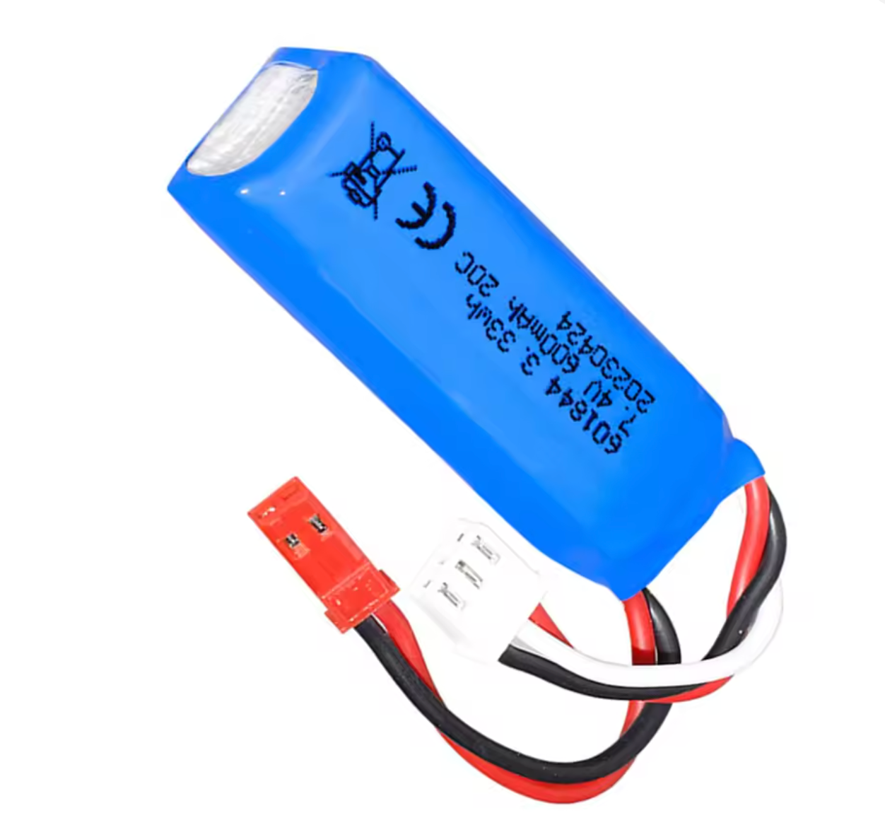 2S LiPo Battery 600mAh 7.4V High-Performance for Mini Drone Robot Battery Geeko Raptor
